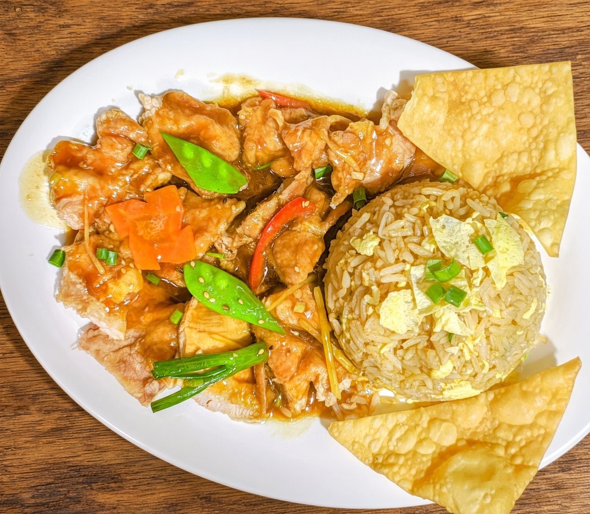 Pollo chijaukay c/ chaufa en Chifa Yuan Fen
